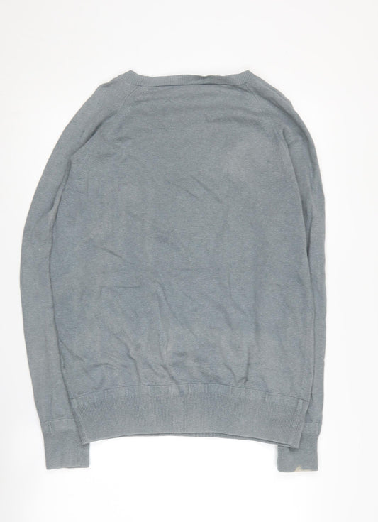 Nicole Farhi Men's Green Pullover Jumper M - Cotton & Cashmere