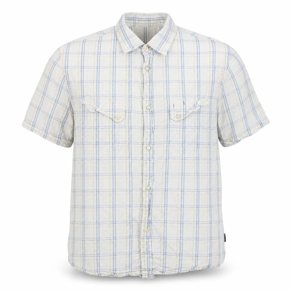 Paul Smith Men's Beige Check Short Sleeve Shirt XL