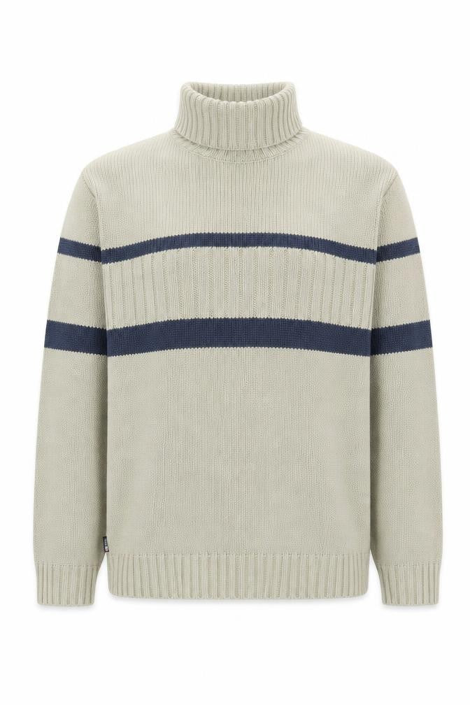 Marks and Spencer Men's Beige XL Striped Sweater