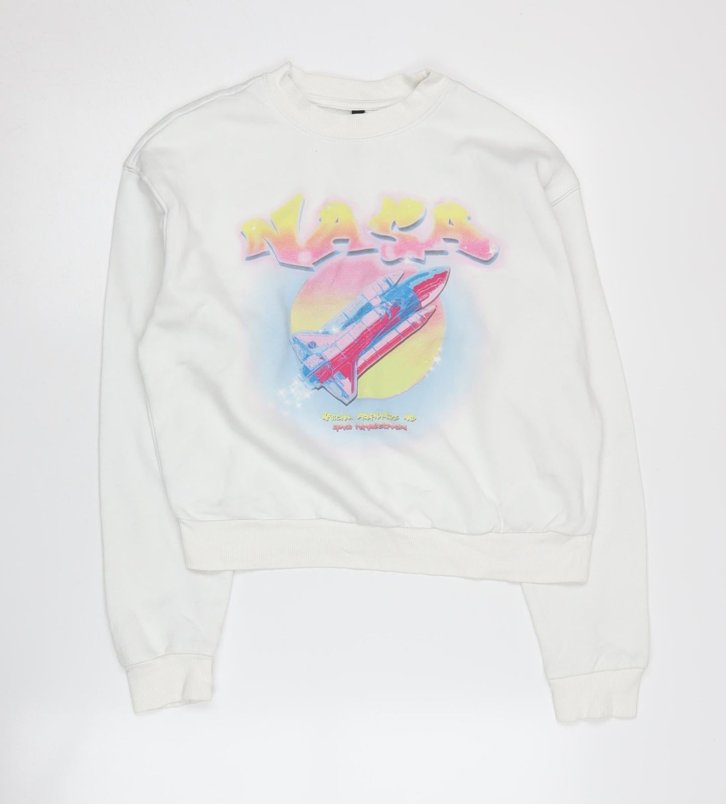H&M Women's White NASA Graphic Sweatshirt - Size S