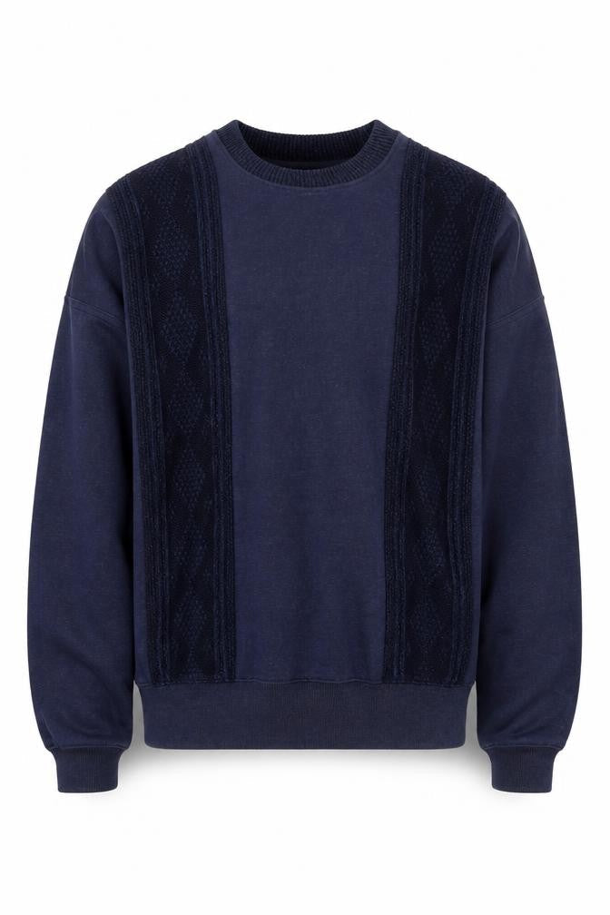 Marks and Spencer Men's Blue Knit Pullover Sweatshirt M