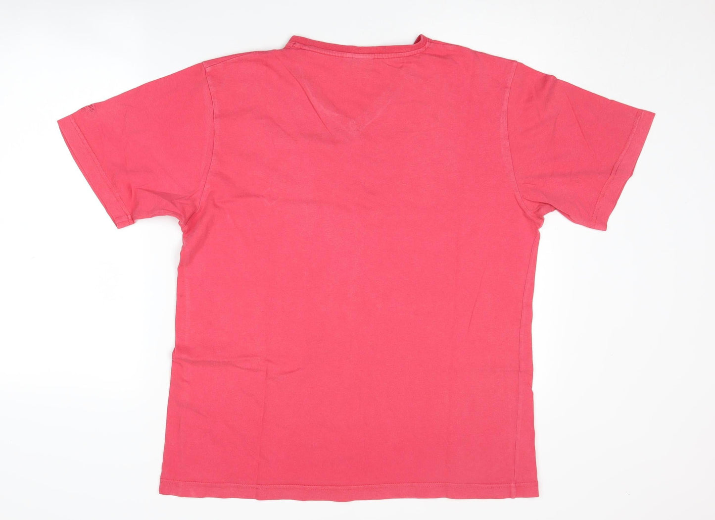 Cotton Traders Red V-Neck Unisex T-Shirt M