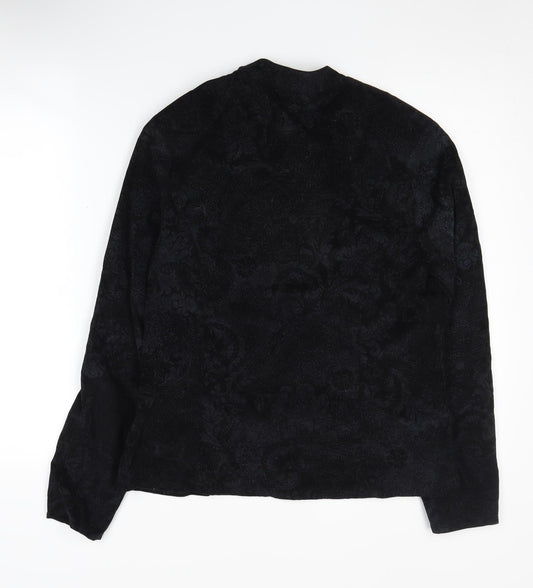 Nightingales Black Women’s Blouse Size 14 Long Sleeve