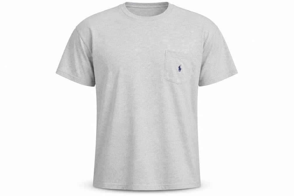 Mens UK Size M Polo by Ralph Lauren Grey  Cotton T-Shirt