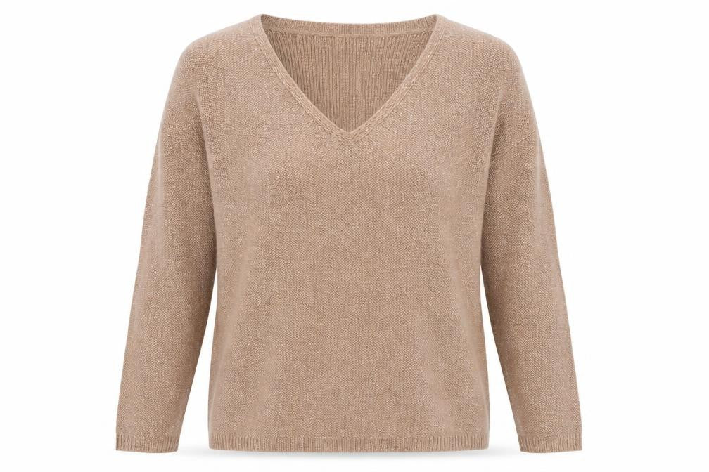 Womens UK 16 Relaxed Laura Ashley Beige Pullover Tight-Knit