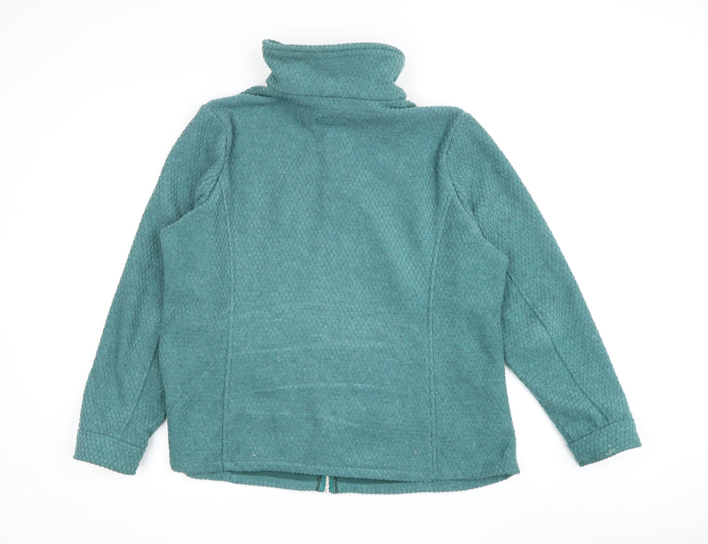 Classic Women's Green Wool Zip Jacket, Size 16