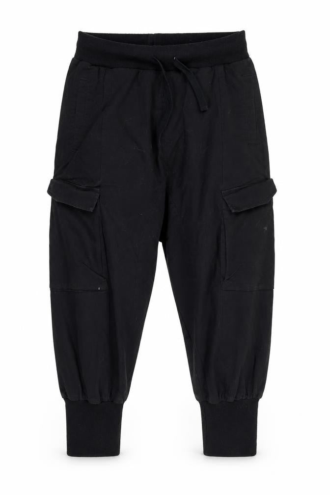 Front view of ASOS Men's Black Cargo Trousers, size S