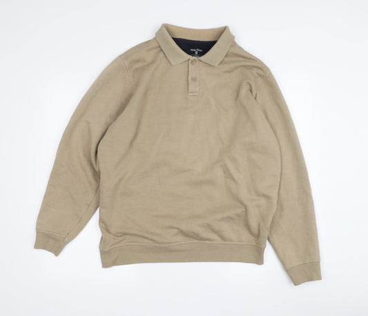 James Pringle Beige Collared Sweatshirt M for Men