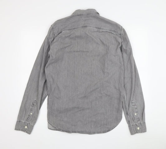 Gap Men's Grey S Button-Up Casual Shirt