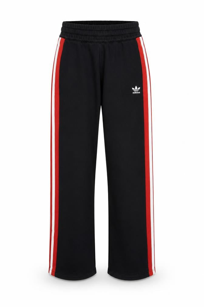 Adidas Boys Black Track Pants S - Elastic Waist, Side Stripe