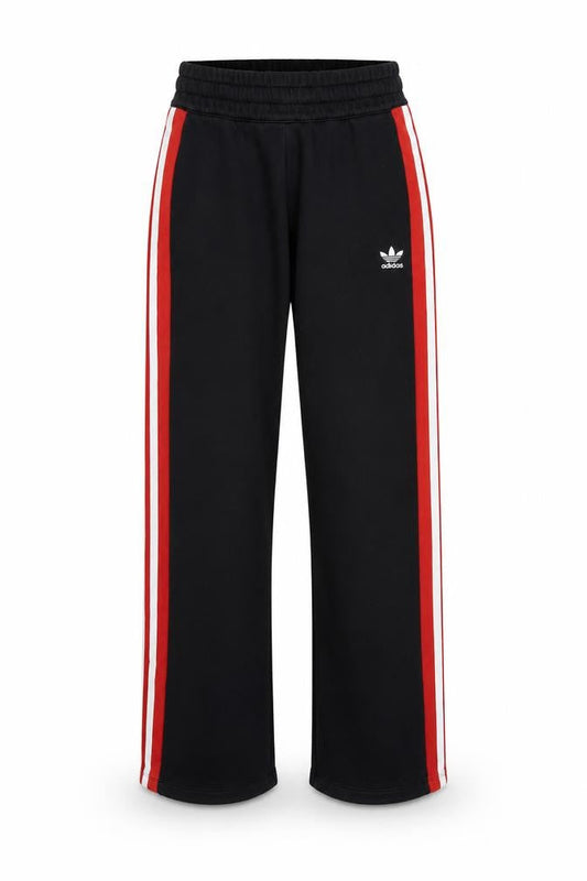 Adidas Boys Black Track Pants S - Elastic Waist, Side Stripe