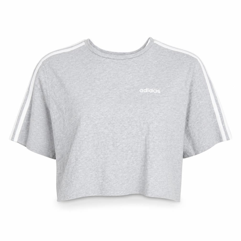 Womens UK Size L adidas Grey Cotton Blend T-Shirt