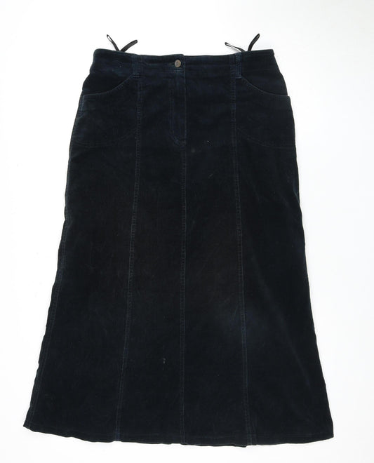 Zaffiri Women's Black Midi Straight Skirt Size 12