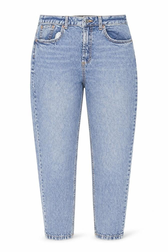 ASOS DESIGN Women's Blue Tapered Regular Fit Jeans