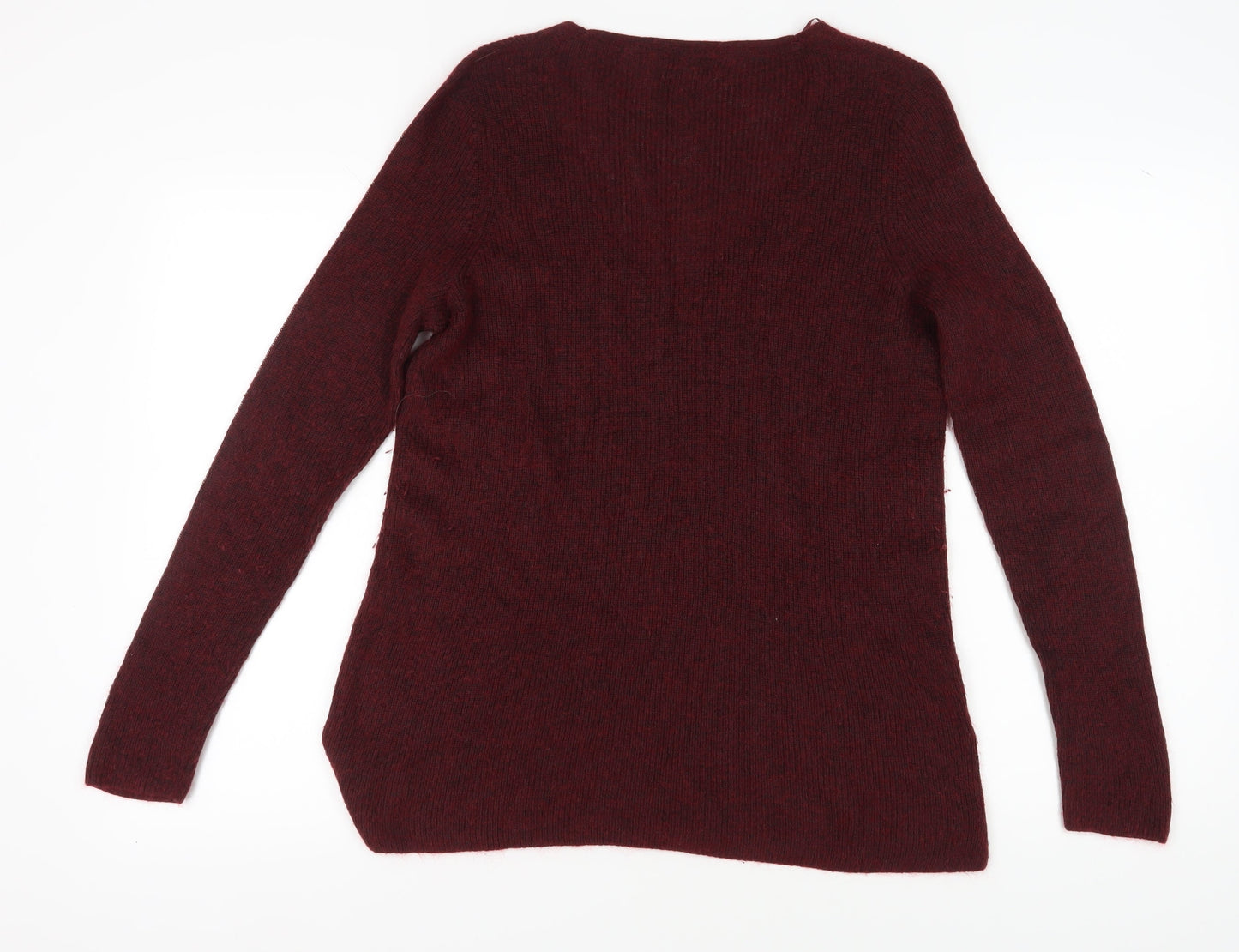 Fat Face Women's Red V-Neck Pullover Jumper - Size 10