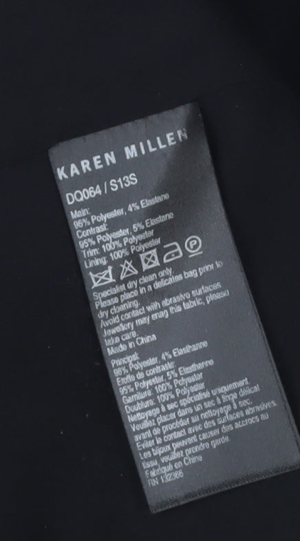 Karen Millen Women's Black Ivory A-Line Dress Size 12
