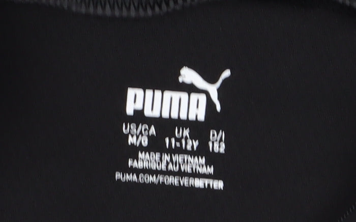 Puma Boys Black Football Pullover Top 11-12 Years