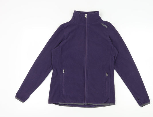 TOG24 Women's Purple Fleece Jacket, Size 10-12, Zip Closure
