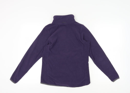 TOG24 Women's Purple Fleece Jacket, Size 10-12, Zip Closure