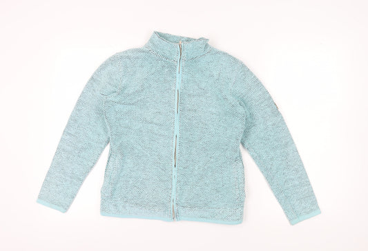 Weird Fish Women's Blue Full Zip Sweatshirt Size 10