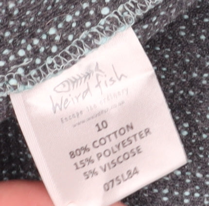 Weird Fish Women's Blue Full Zip Sweatshirt Size 10