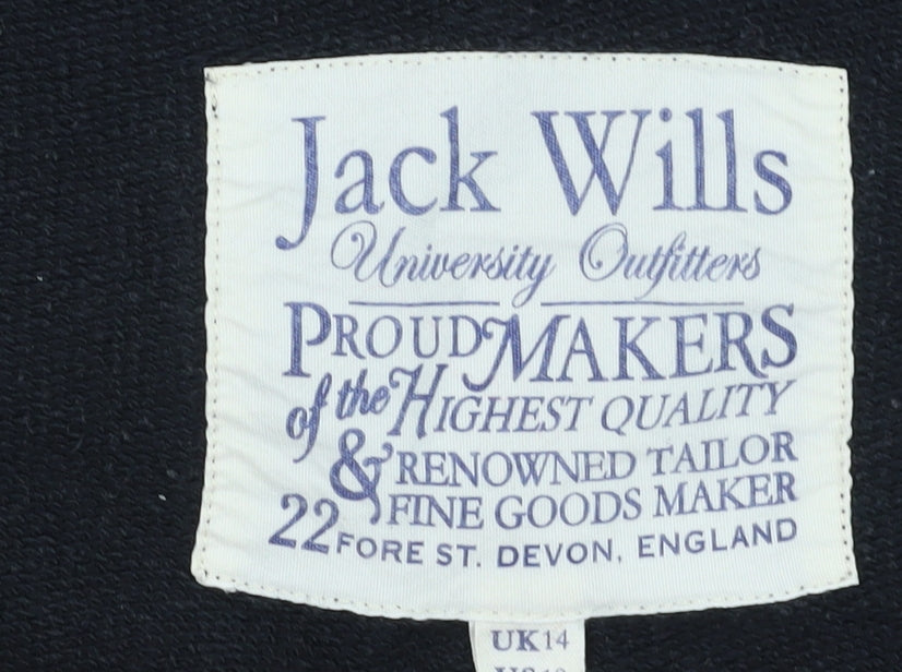Jack Wills Women's Black Pullover Sweatshirt Size 14