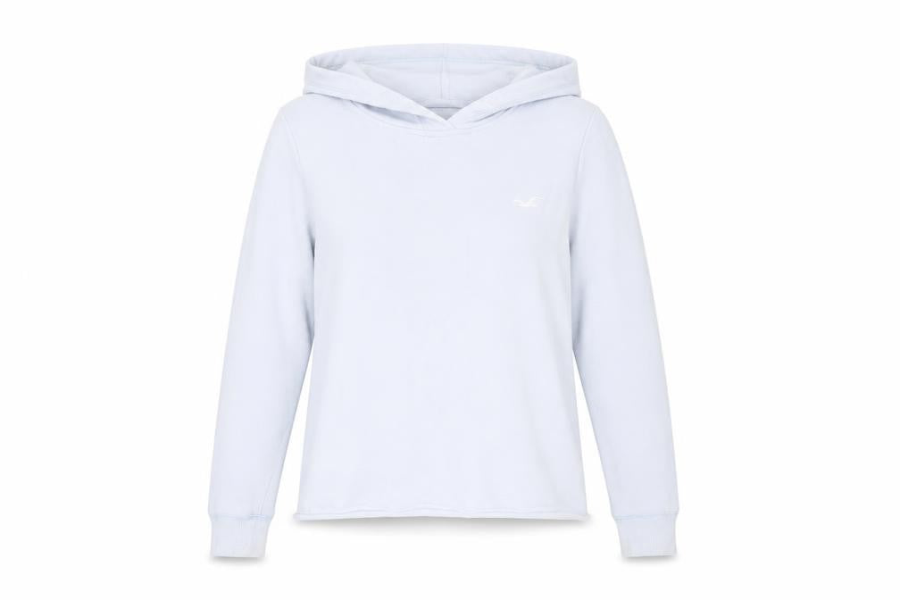 Womens UK XS Regular Hollister Blue Pullover Hoodie