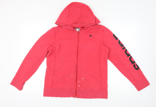Adidas Women's Pink XL Full Zip Hoodie