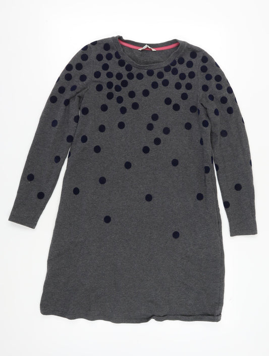 Boden Women's Grey Polka Dot Shift Dress Size 12