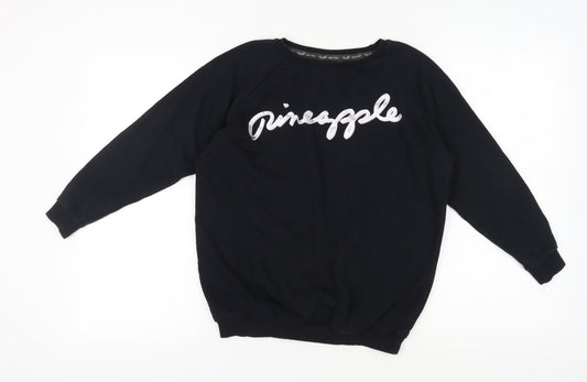 Pineapple Girls Black Sweatshirt 9-10 Years Crew Neck Dance