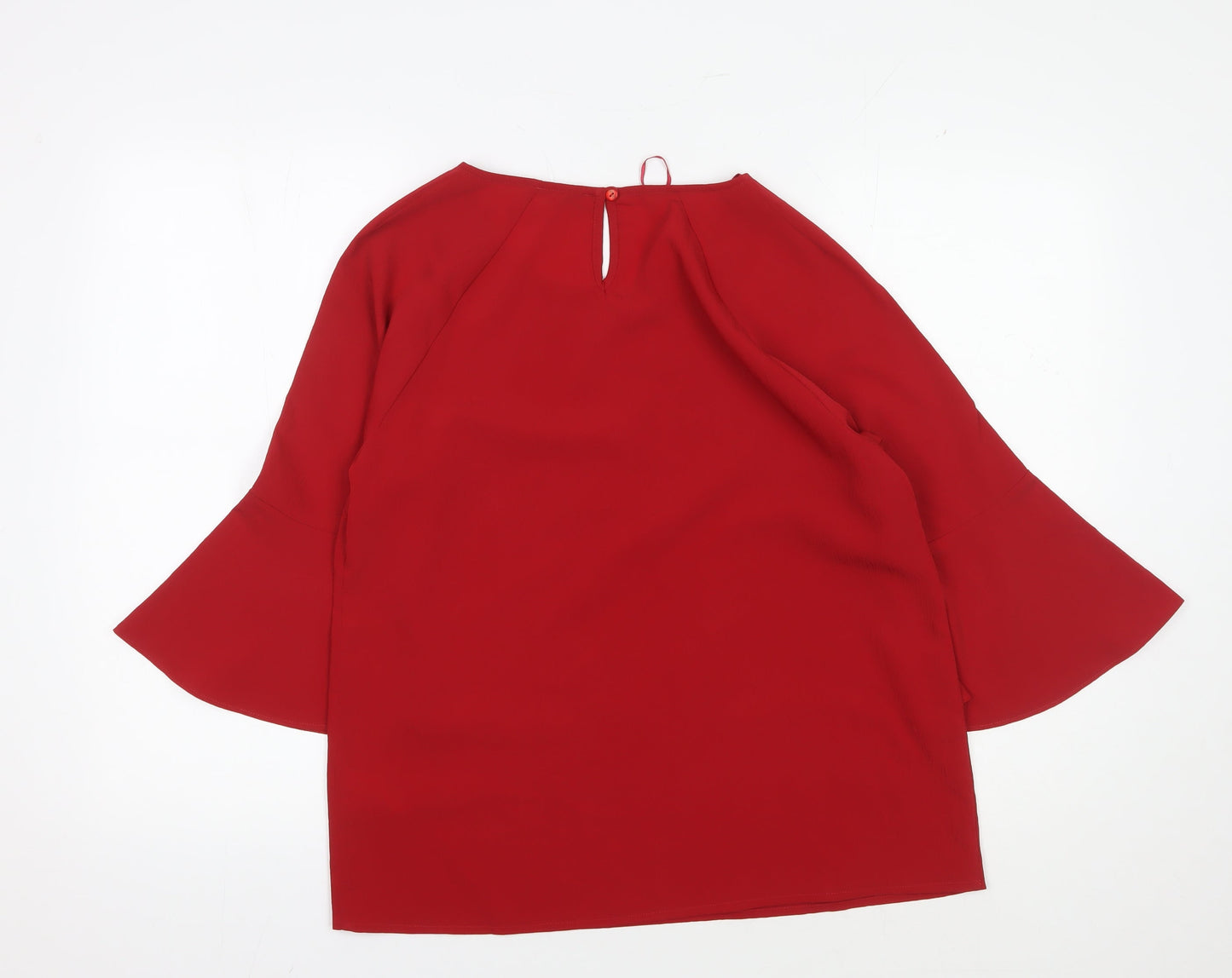 Damart Women's Red Flared Sleeve Top