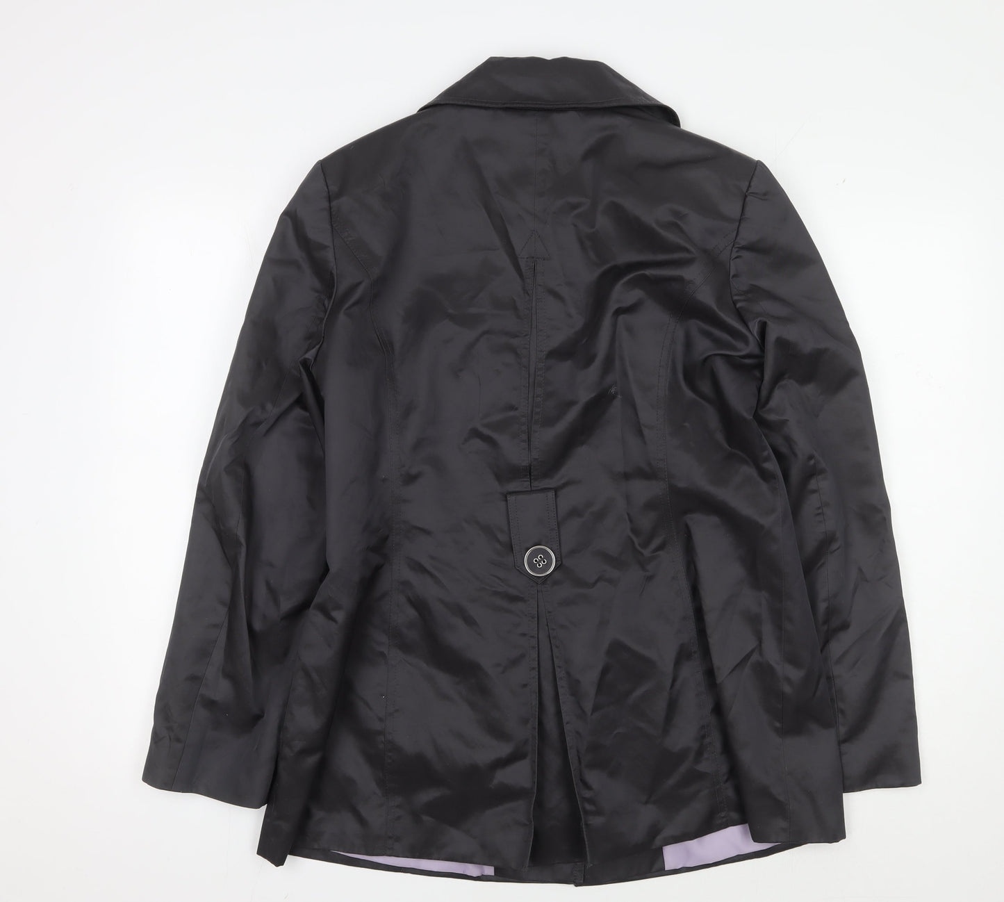 John Lewis Women Black Coat Size 14 Button Closure