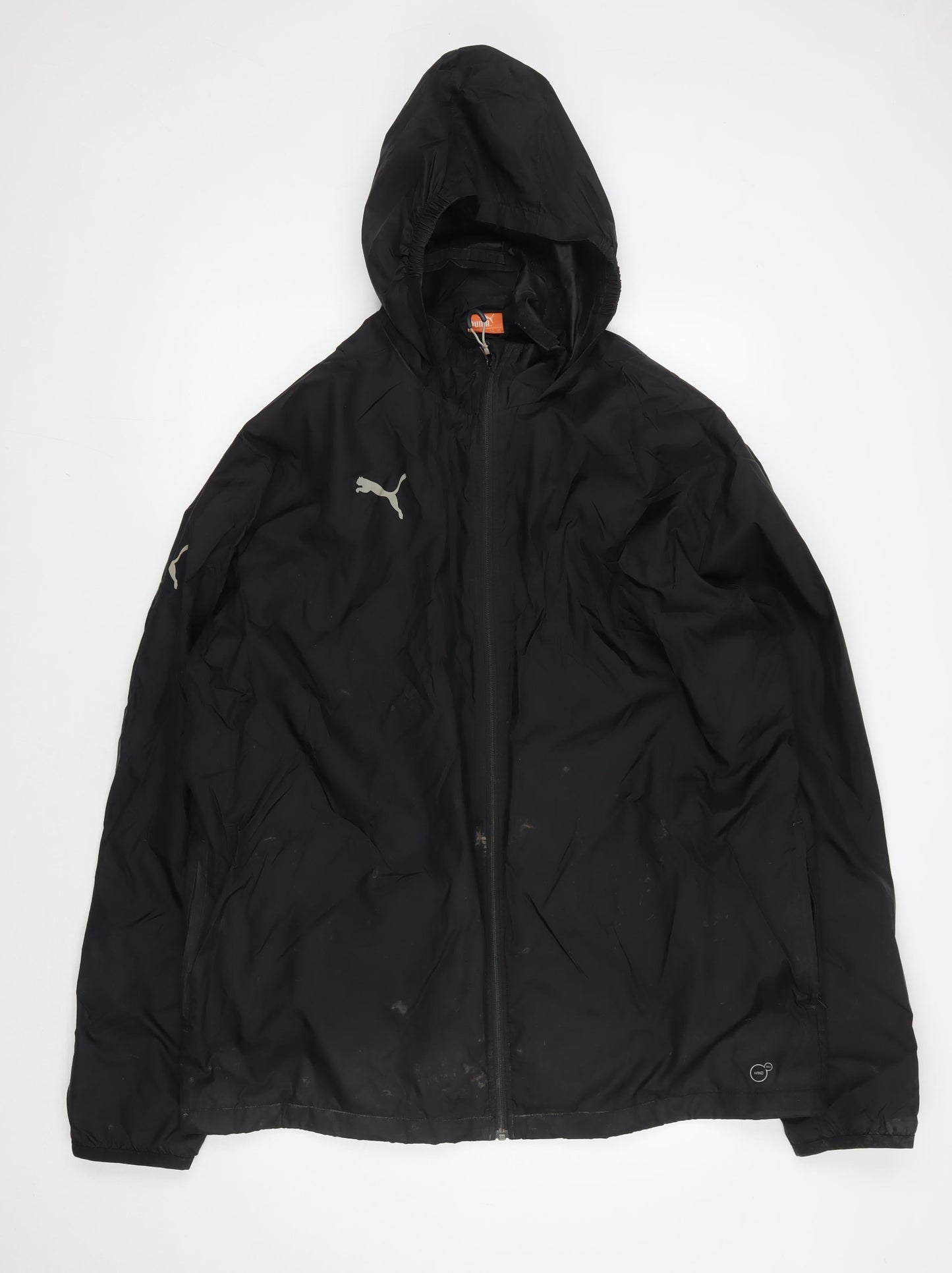 Puma Men's Black Windbreaker Jacket Size L