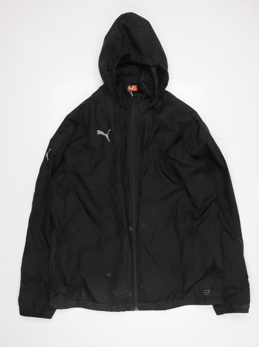 Puma Men's Black Windbreaker Jacket Size L