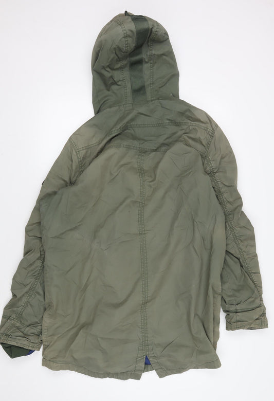 Tommy Jeans Men's Green Parka Jacket in L