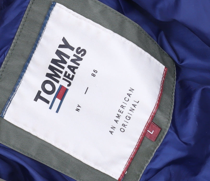 Tommy Jeans Men's Green Parka Jacket in L