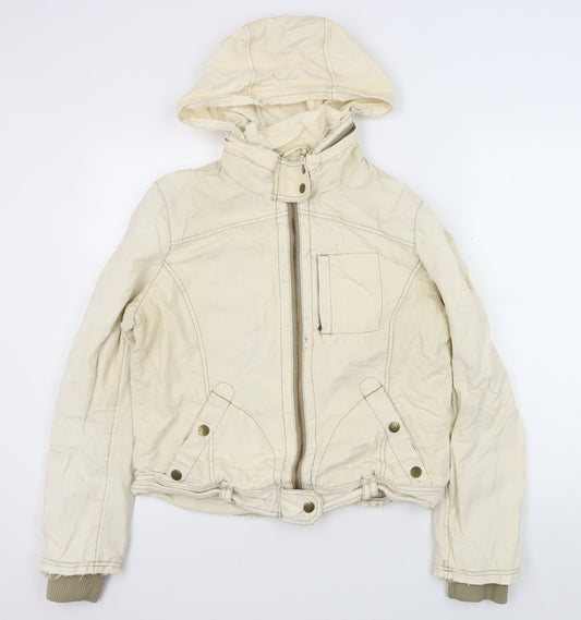 Fat Face Women's Ivory Puffer Jacket Size 14