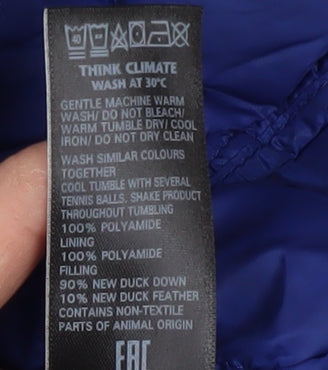 Marks and Spencer Women's Blue Puffer Jacket, Size 6, Autumn Essential