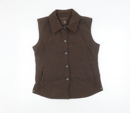 Jack Murphy Women's Brown Waistcoat Size 14 Sleeveless Outdoor