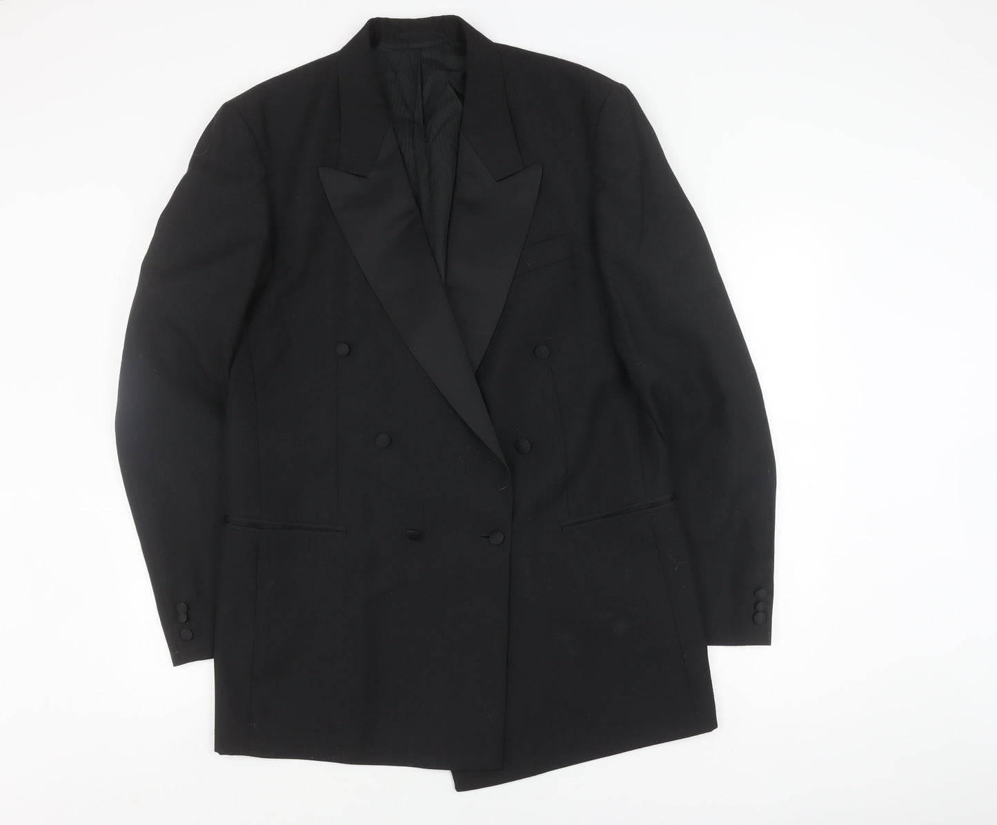 Varteks Men's Black Double-Breasted Tuxedo Blazer 42l