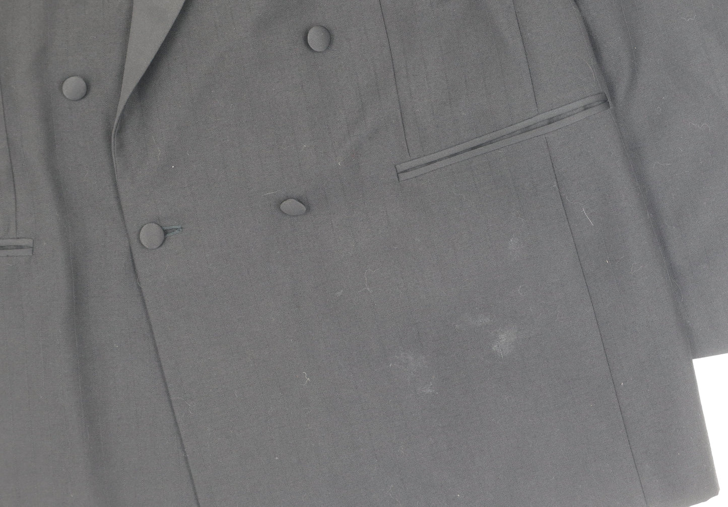 Varteks Men's Black Double-Breasted Tuxedo Blazer 42l