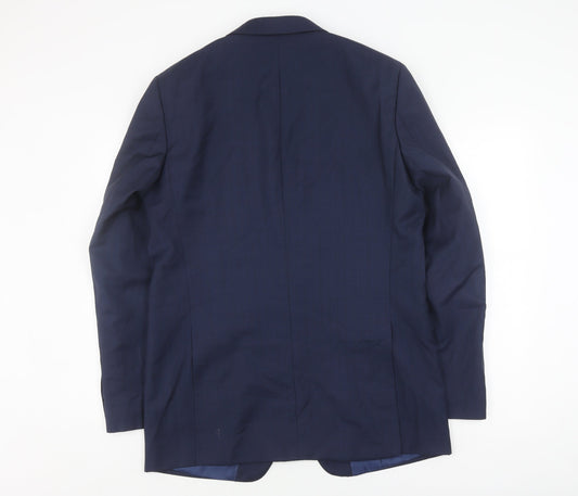 Marks and Spencer Men's Blue Wool Suit Jacket 42L