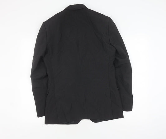 Men's Black Blazer, Regular Fit, 36 Chest