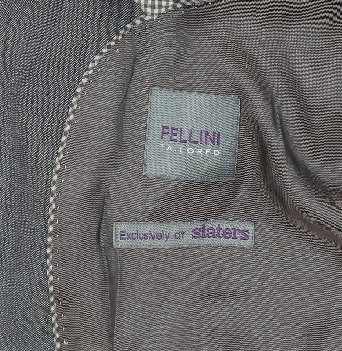 Fellini Tailored Grey Men's Blazer, Size 42S Formal Jacket