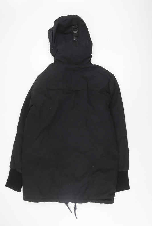 Pull & Bear Men's Black Anorak Jacket L