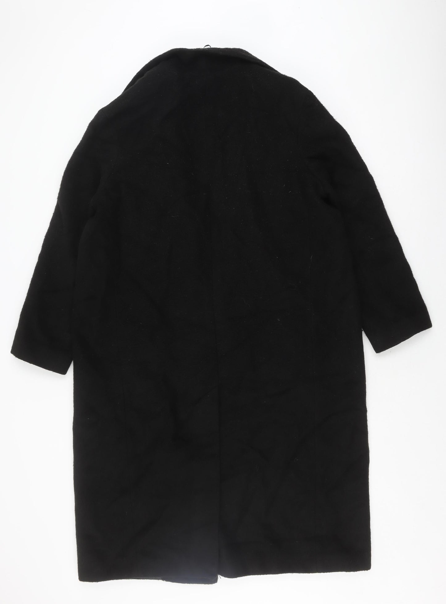 Windsmoor Women's Black Mid-Length Wool Overcoat Size 16