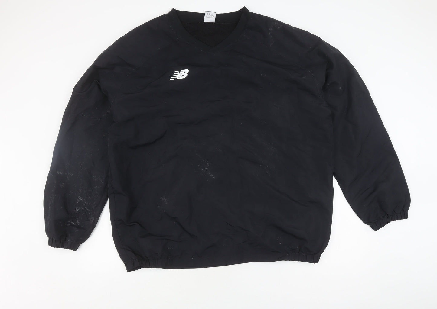New Balance Men's Black Windbreaker Jacket 2XL
