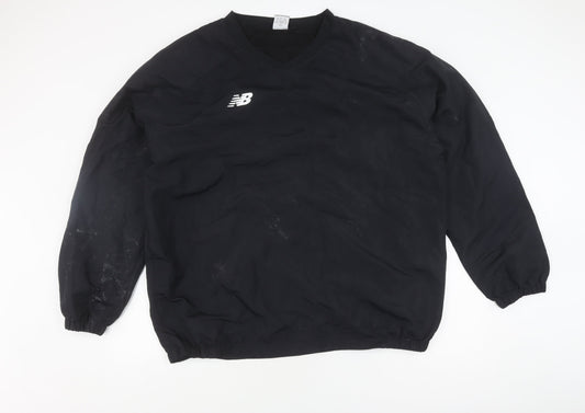 New Balance Men's Black Windbreaker Jacket 2XL