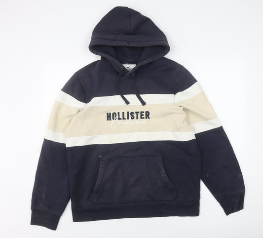 Hollister Men's Multicoloured Pullover Hoodie L