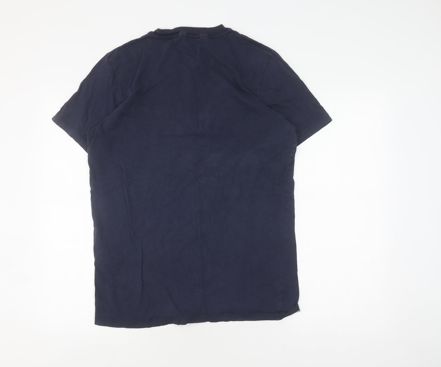 Jack & Jones Men's Blue Crew Neck T-Shirt, L, Cotton